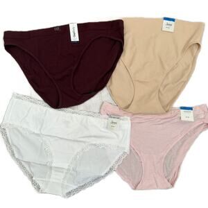 Lot 4pc Hipster Bikini Panties Gap Body Jenni Alfani - Ribbed Smooth - XL & 1X